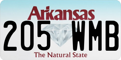 AR license plate 205WMB