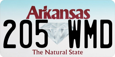 AR license plate 205WMD