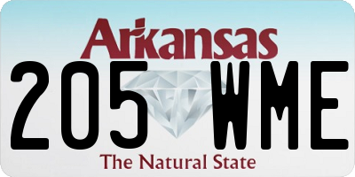 AR license plate 205WME