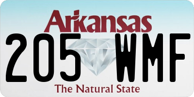 AR license plate 205WMF