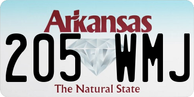 AR license plate 205WMJ