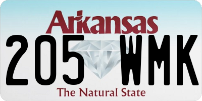 AR license plate 205WMK