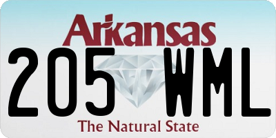 AR license plate 205WML
