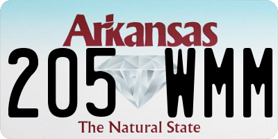 AR license plate 205WMM