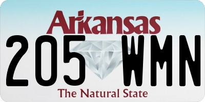 AR license plate 205WMN