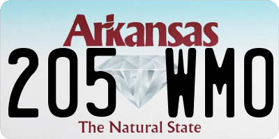 AR license plate 205WMO