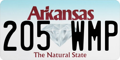 AR license plate 205WMP