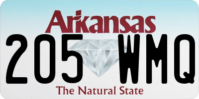 AR license plate 205WMQ