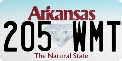 AR license plate 205WMT