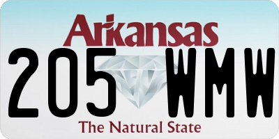 AR license plate 205WMW