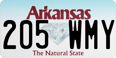 AR license plate 205WMY