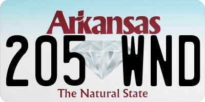 AR license plate 205WND