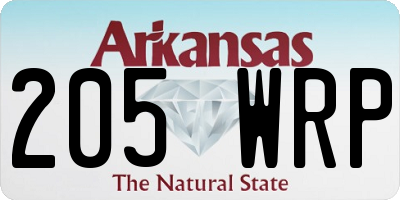 AR license plate 205WRP