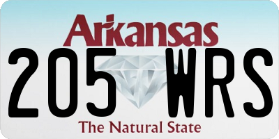 AR license plate 205WRS