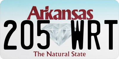 AR license plate 205WRT