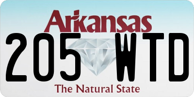 AR license plate 205WTD