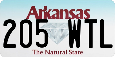 AR license plate 205WTL