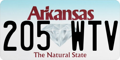 AR license plate 205WTV