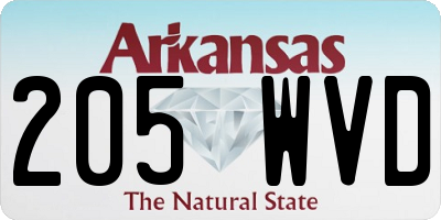 AR license plate 205WVD