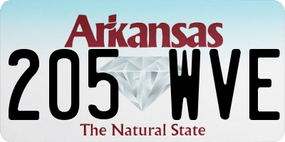 AR license plate 205WVE