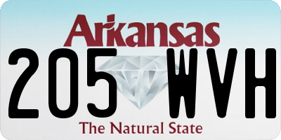 AR license plate 205WVH