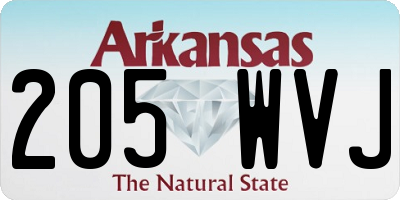 AR license plate 205WVJ
