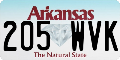 AR license plate 205WVK