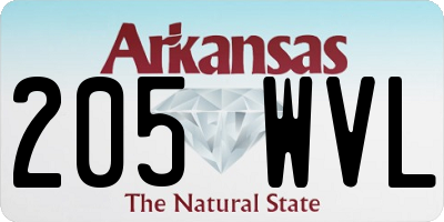 AR license plate 205WVL