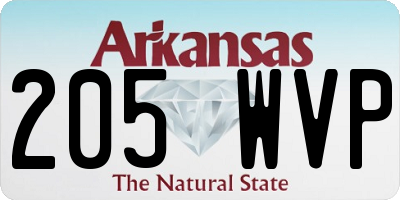 AR license plate 205WVP