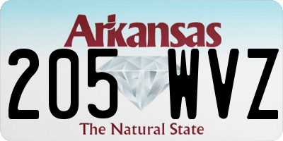 AR license plate 205WVZ