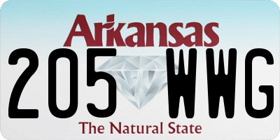 AR license plate 205WWG