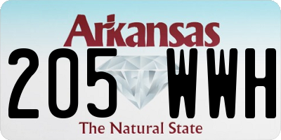 AR license plate 205WWH