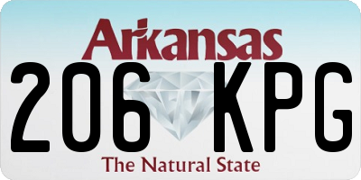 AR license plate 206KPG