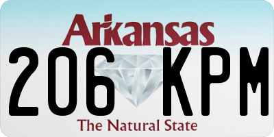 AR license plate 206KPM