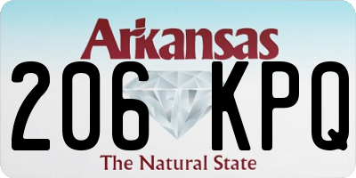 AR license plate 206KPQ