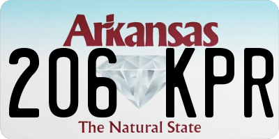 AR license plate 206KPR