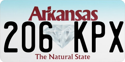 AR license plate 206KPX