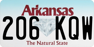 AR license plate 206KQW