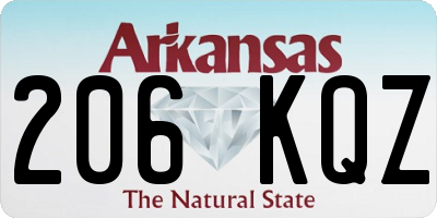 AR license plate 206KQZ
