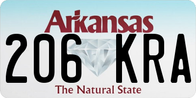 AR license plate 206KRA