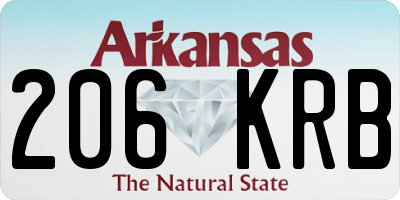 AR license plate 206KRB