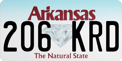 AR license plate 206KRD