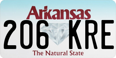 AR license plate 206KRE