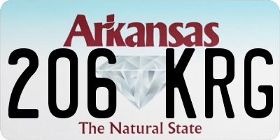AR license plate 206KRG