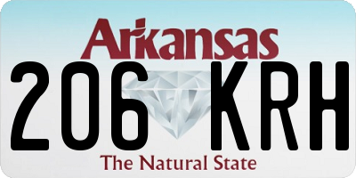 AR license plate 206KRH