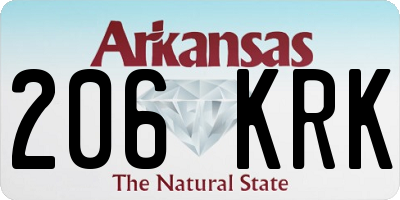 AR license plate 206KRK