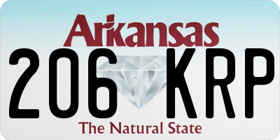 AR license plate 206KRP