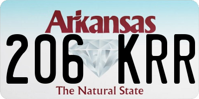 AR license plate 206KRR