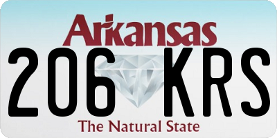 AR license plate 206KRS