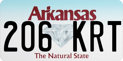 AR license plate 206KRT
